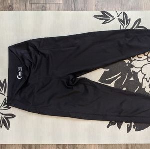 Black Pocket Brilliant Hi-Rise Capri 20" (6-8)